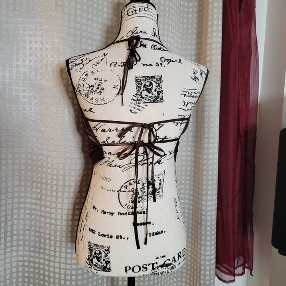 NWT H&M Divided Satin Backless Tie Crop Top - Size Medium - Picture 3 of 10